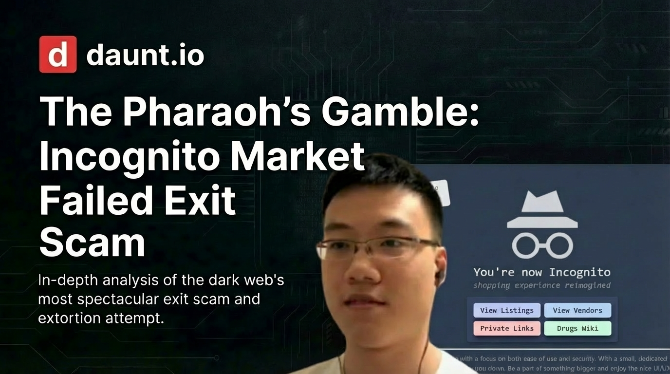The Pharaoh’s Gamble: Anatomy of a Darknet Self-Destruction