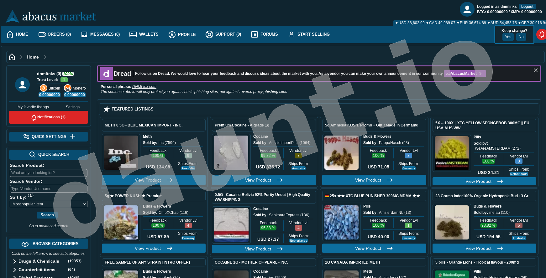 Abacus Market Interface