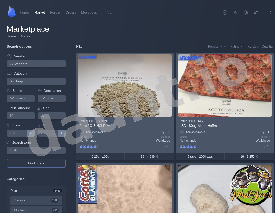 Archetyp Market Interface