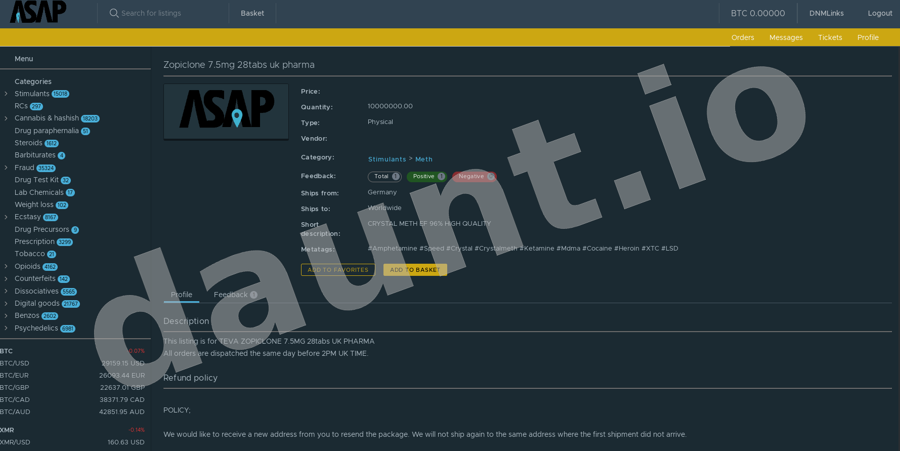 ASAP Market Interface