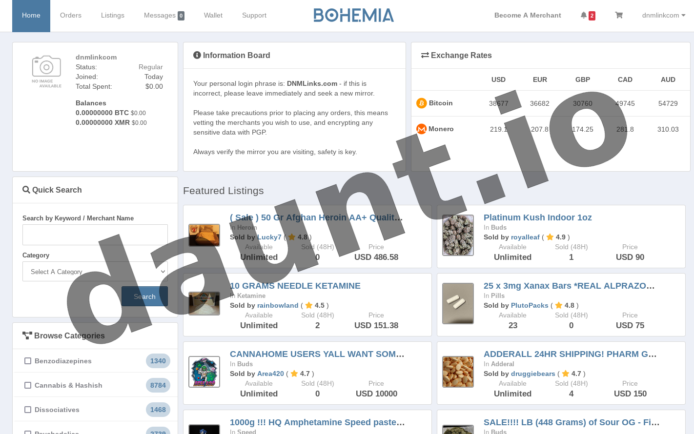 Bohemia Market Interface