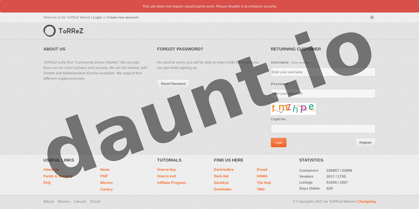 ToRReZ Market Interface